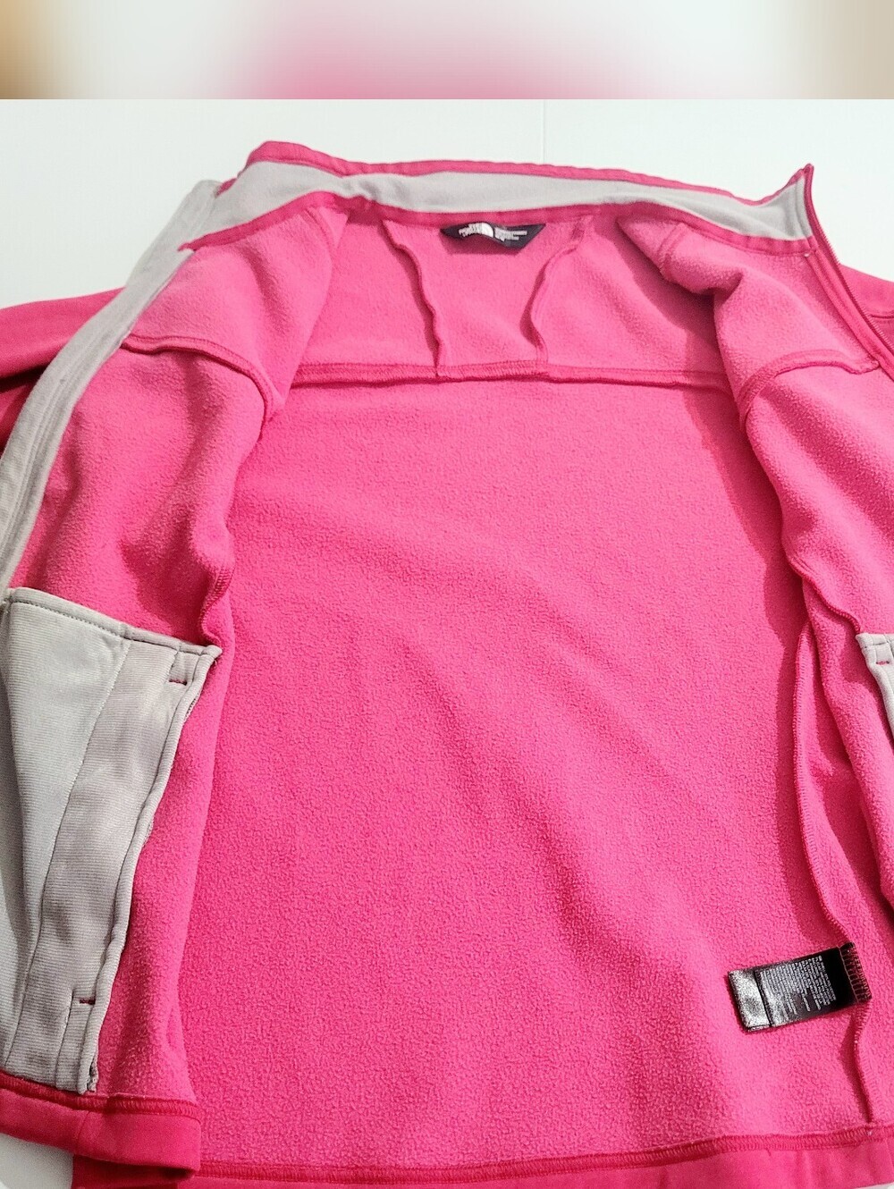The North Face Women’s Medium Pink Full Zip Fleece Soft Shell Jacket Coat M - Picture 11 of 11